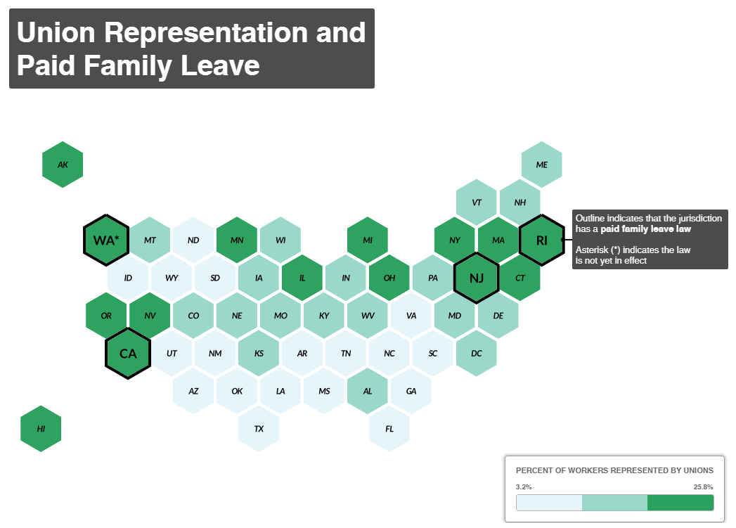 Union Representation and Paid Family Leave