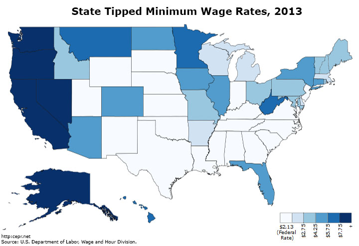 Some States Correcting for Federal Inaction on Tipped Workers - Center for  Economic and Policy Research